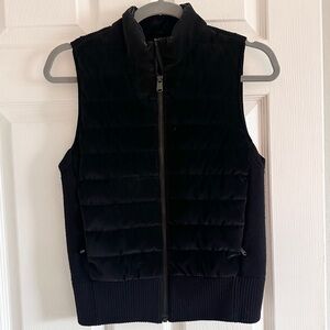 Black Puffer Vest with Zipper